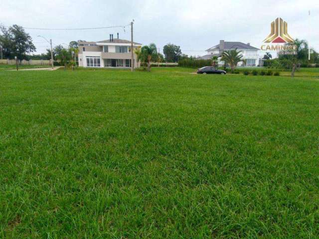 No Ilhas Park em Eldorado do Sul, vendo terreno dos maiores, frente lago, com 20,49 metros de frente