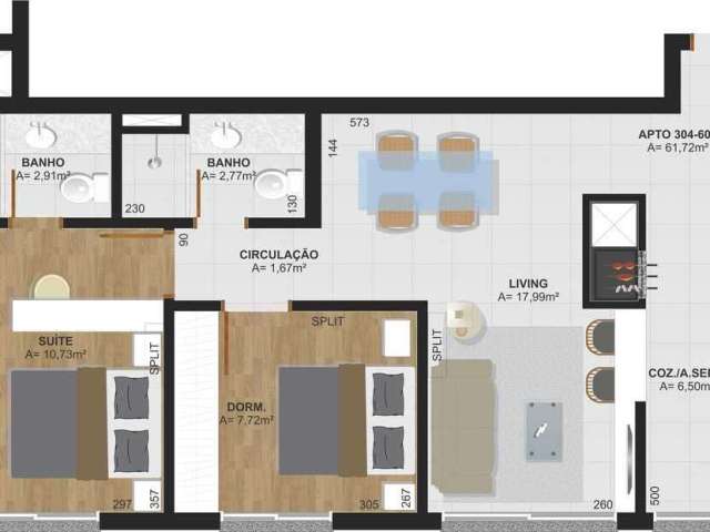 Apartamento com 2 quartos à venda na Rua Coronel André Belo, 645, Menino Deus, Porto Alegre, 61 m2 por R$ 540.000