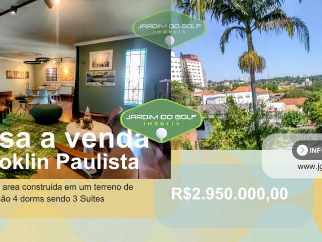 Casa à venda Brooklin Paulista 280m² 4 quartos 4 vagas