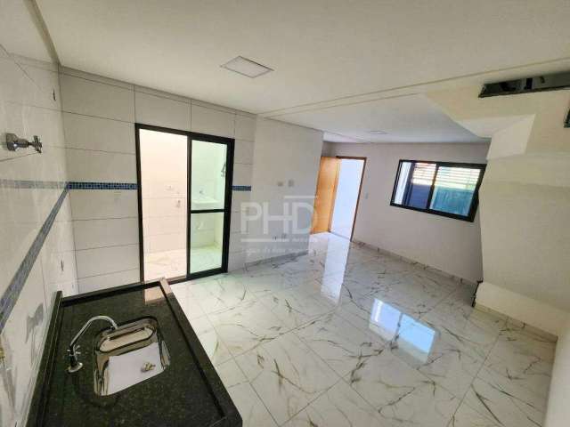 Sobrado à Venda, com 76m², 2 Quartos, 2 Suítes, 1 Lavabo, Terraço na Cobertura, 1 Vaga, Parque Novo Oratório, Santo André