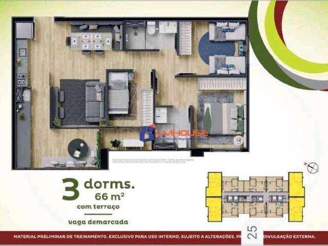 Apartamento com 3 dormitórios à venda, 66 m² por R$ 660.000,00 - Freguesia do Ó - São Paulo/SP