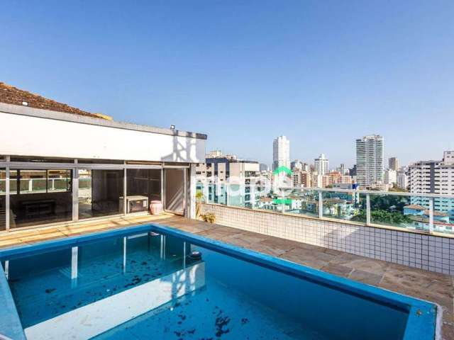 Cobertura com 3 dormitórios à venda, 260 m² por R$ 1.500.000,00 - Ponta da Praia - Santos/SP