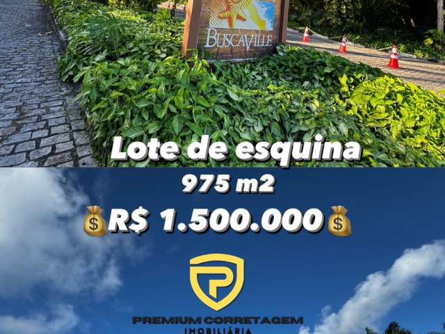 Lote plano de esquina 975 m2 no Busca ville - Busca Vida