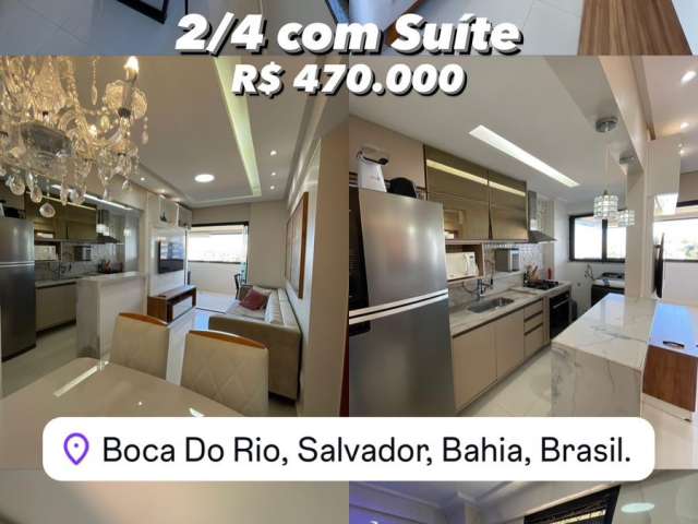 Apartamento 2/4 sendo 1 suíte 65 m2 2 vagas Torre Mariano Boca do Rio