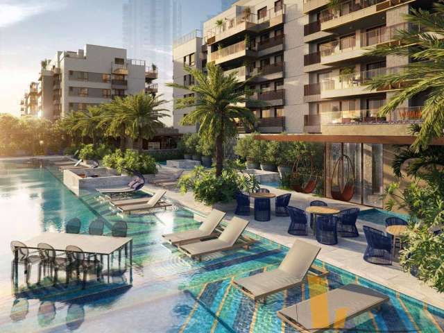 Apartamentos 165m² com 4 suítes, varanda gourmet, alto padrão de condomínio em frente a praia na Barra da Tijuca