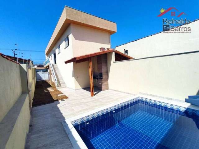 Linda Casa Sobreposta com piscina em Suarão - Itanhaém .