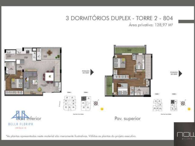 Apartamento Duplex à venda, 128 m² por R$ 1.458.329,88 - Canto - Florianópolis/SC