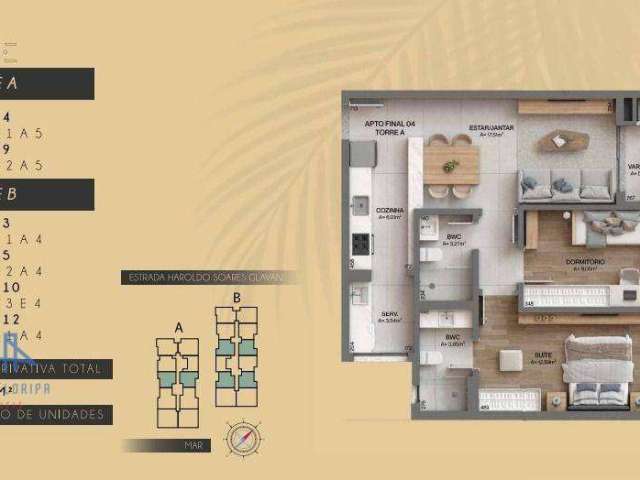 Apartamento à venda, 77 m² por R$ 1.507.621,80 - Cacupé - Florianópolis/SC