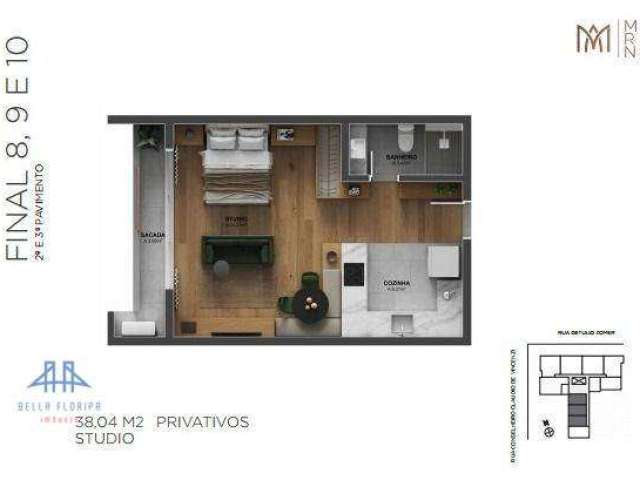 Studio com 1 dormitório à venda, 38 m² por R$ 527.745,70 - Canasvieiras - Florianópolis/SC