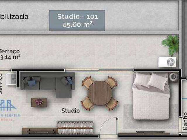 Studio com 1 dormitório à venda, 45 m² por R$ 390.000,00 - Carvoeira - Florianópolis/SC