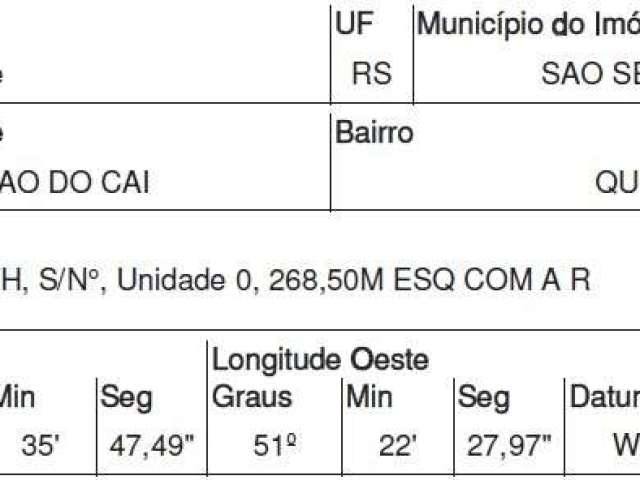 Oportunidade Única em SAO SEBASTIAO DO CAI - RS | Tipo: Terreno | Negociação: Venda Online  | Situação: Imóvel