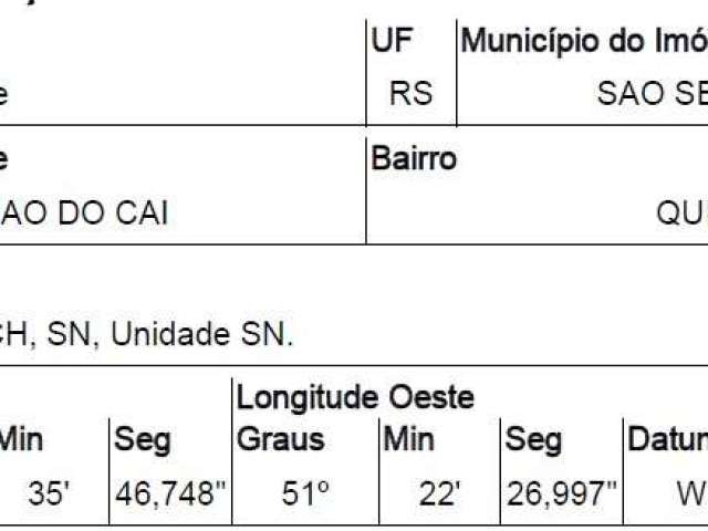 Oportunidade Única em SAO SEBASTIAO DO CAI - RS | Tipo: Terreno | Negociação: Venda Online  | Situação: Imóvel