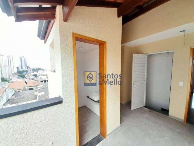 Cobertura com 2 dormitórios para alugar, 102 m² por R$ 2.777,97/mês - Parque das Nações - Santo André/SP