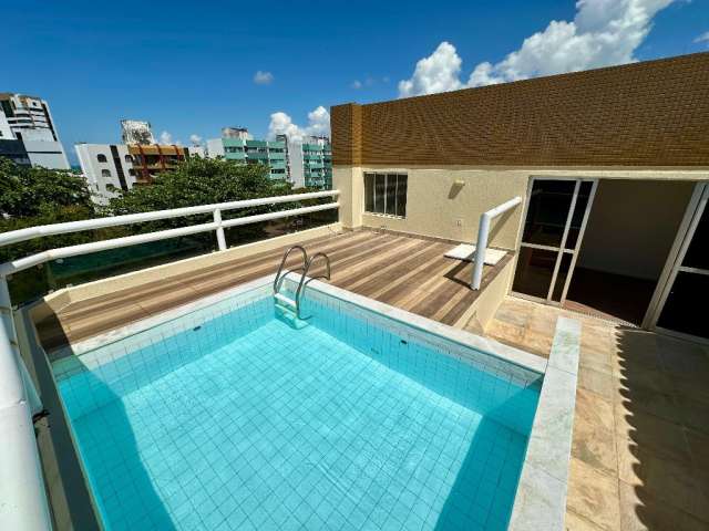 Cobertura duplex, 3/4, suíte, piscina, vista livre, Rio Vermelho.