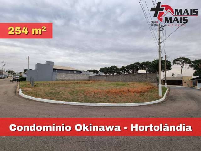 Terreno de Esquina 254m² no Condomínio Okinawa em Hortolândia