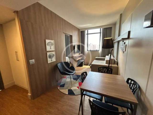 Apartamento de 1 dormitório no Batel, andar alto, mobiliado e decorado. codigo: 93822