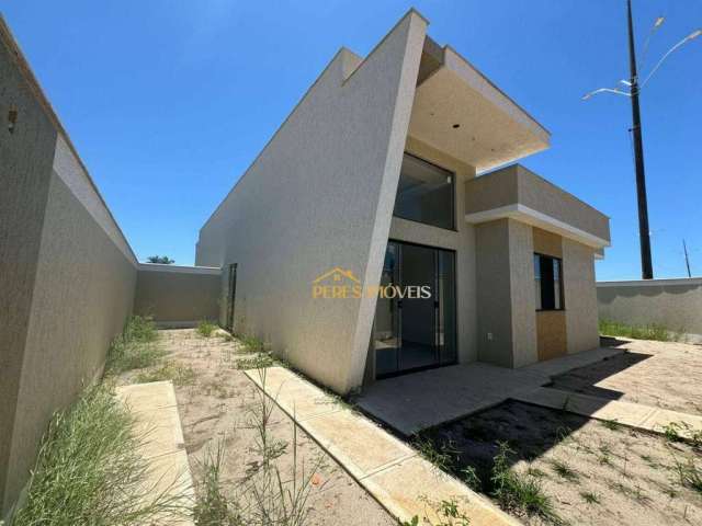 Excelente casa linear em meio lote com quintal, 3 quartos à venda, 75 m² - Verdes Mares - Rio das Ostras/RJ