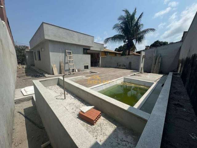 Excelente casa linear alto padrão em terreno inteiro com 3 quartos à venda, 145 m²  - Jardim Bela Vista/Região de Costazul. - Rio das Ostras/RJ