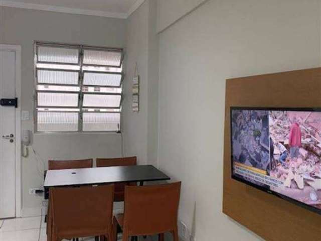 Excelente apartamento frente mar, no gonzaguinha de são vicente, 01 dormitório, elevador, portaria 24 horas e garagem