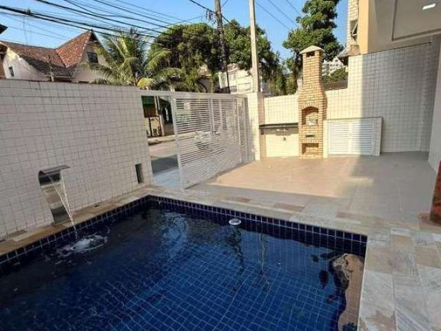 VENDA DE CASA SOBRADO NOVA COM PISCINA E CHURRASQUEIRA DE 100m2 COM 3 DORMS , SU&#205;TE E 2 VAGAS NO BAIRRO DO EMBAR&#201; EM SANTOS-SP