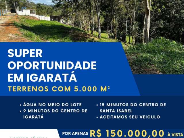 LOTES EM IGARATA, COM 5000m, COM 9MIN DO CENTRO DE IGARATA.