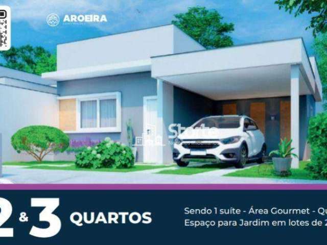 Lindas casas com plantas de 2 e 3 dormitórios à venda, 71 m² a 78m² a partir de  R$ 425.000 - Jardins Mansour - Uberlândia/MG