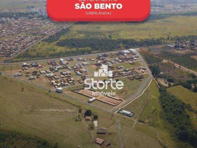 Lotes residenciais/comerciais a partir de R$ 150.359,96 (à vista tem 10% de desconto) - São Bento - Uberlândia/MG