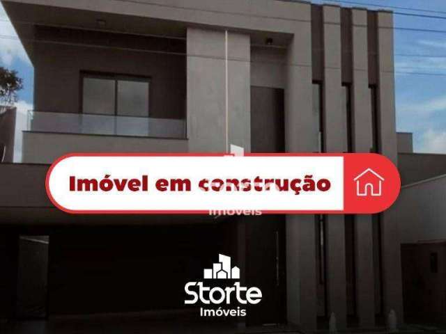 Sobrado em fase final de construção com 3 suítes, 269m² por R$ 2.600.000 - Condomínio Splêndido - Uberlândia/MG