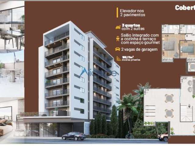 Cobertura com 3 quartos à venda na Rua José Lourenço Kelmer, São Pedro, Juiz de Fora, 156 m2 por R$ 826.900