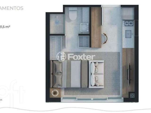 Apartamento com 1 quarto à venda na Rua Almirante Tamandaré, 150, Floresta, Porto Alegre, 17 m2 por R$ 279.000