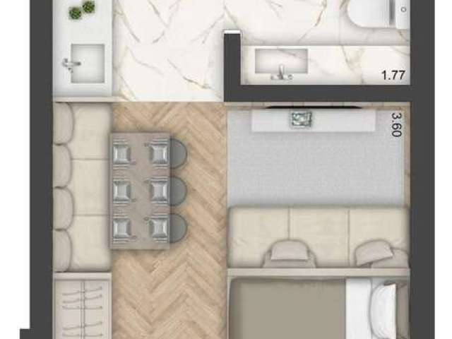 Apartamento com 1 quarto à venda na Avenida dos Cubanos, 146, Partenon, Porto Alegre, 26 m2 por R$ 340.000