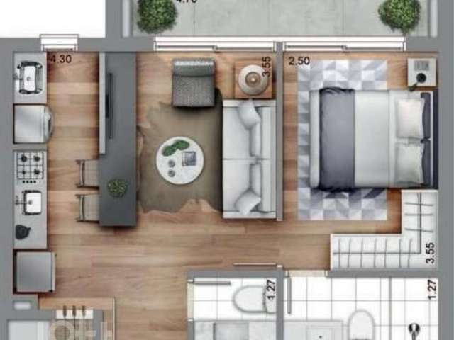 Apartamento com 1 quarto à venda na Rua Anita Garibaldi, 1801, Boa Vista, Porto Alegre, 41 m2 por R$ 585.000