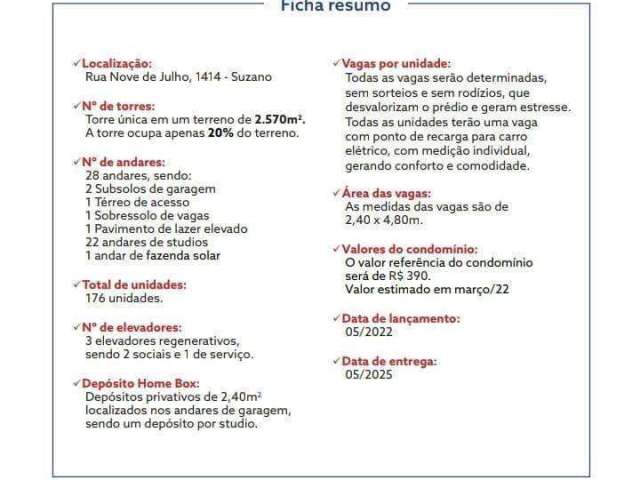 Apartamento para Venda em Suzano, JARDIM SANTA HELENA, 1 dormitório, 1 suíte, 2 banheiros, 1 vaga