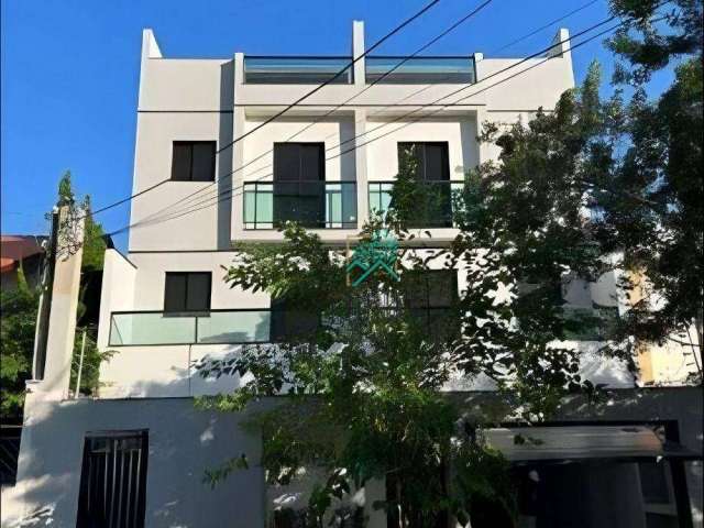 Cobertura com elevador de 2 dormitórios à venda, 86 m² por R$ 635.000 - Campestre - Santo André/SP