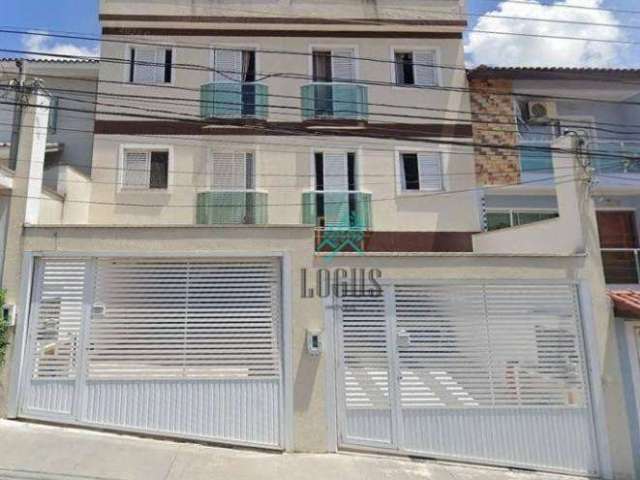 Cobertura com ótima disposição de 110m², composto por 2 dormitórios, à venda por R$570.000 - Vila Scarpelli, Santo André/SP