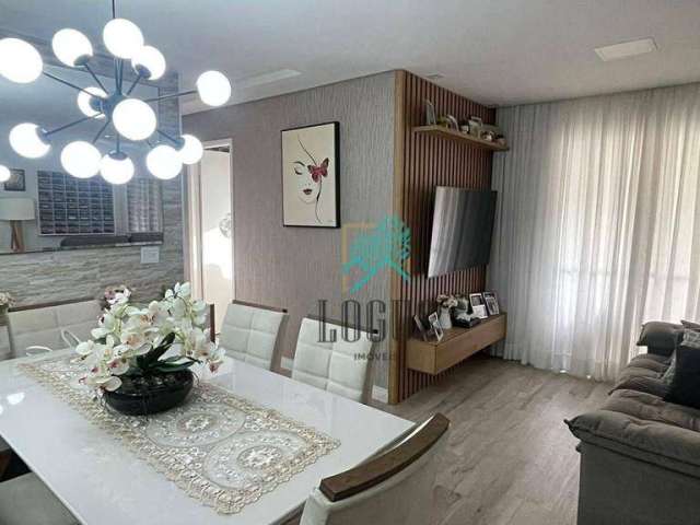 Apartamento IMPECÁVEL no Condomínio Vida Home Resort com 76m², 3 dormitórios sendo 1 suíte, à venda por R$ 575.000 - Vila Helena, Santo André/SP