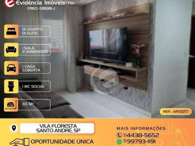 Apartamento com 2 dormitórios à venda, 65 m² por R$ 369.999,99 - Vila Floresta - Santo André/SP