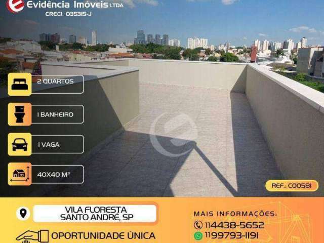 Cobertura à venda, 80 m² por R$ 329.999,99 - Vila Floresta - Santo André/SP