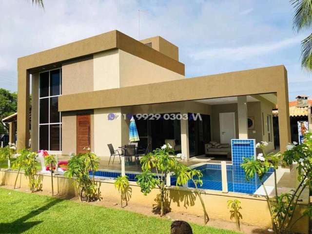 Casa 5 suítes em guarajuba - piscina com cascata