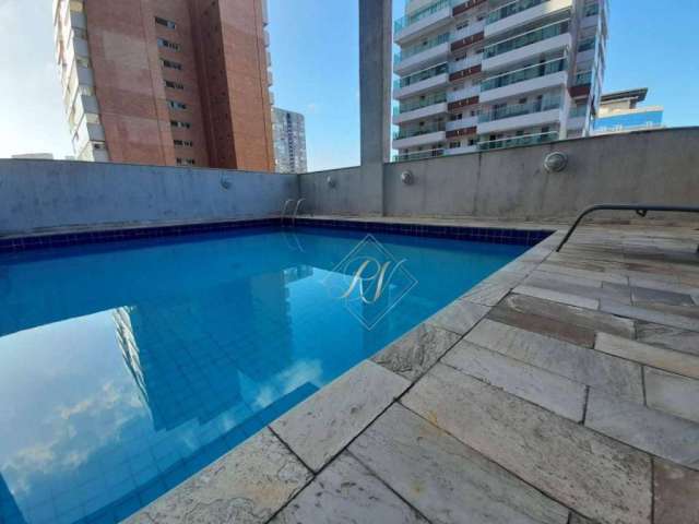 Maravilhoso loft, serviço de arrumação diaria, andar alto, no coração do bairro gonzaga em santos!!