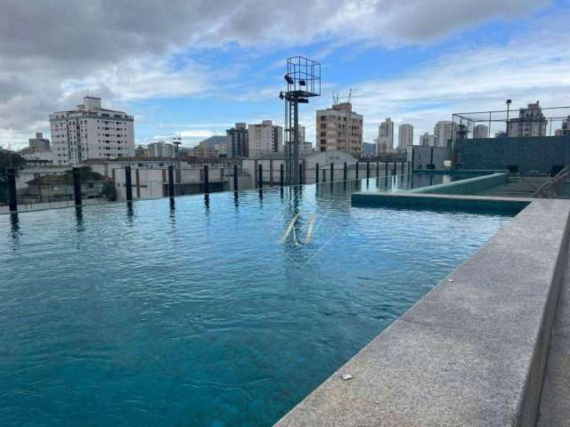 Prédio novo, alto padrão, varanda na sala, lazer completo no bairro aparecida na cidade de santos!!!