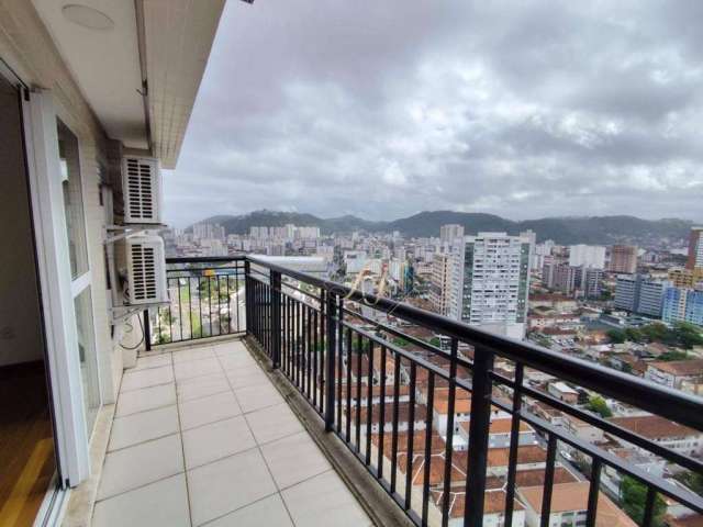 Apartamento, com vista livre, andar alto, com planejados no Gonzaga em Santos!!!