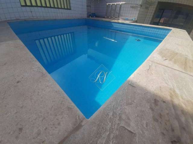 Piscina, churrasqueira com pia, sala ampla com sacada, 2 vagas de garagem fixas, no bairro embaré em santos!!!