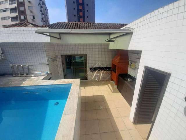 Piscina, churrasqueira com pia, sala ampla com sacada, 2 vagas de garagem fixas, no bairro embaré em santos!!