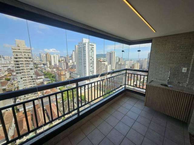 Maravilhoso apartamento, andar alto, sol da manhã, com sacadas e a 3 quadras da praia do Bairro do Embaré !!!