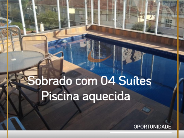 Sobrado Triplex com 04 suítes e Piscina Aquecida no bairro Boqueirão - Santos