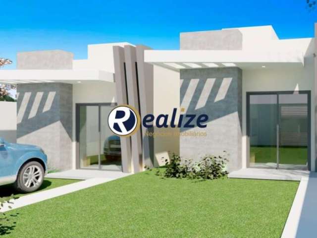 Casa linear em Construção composta por 2 quartos á venda no bairro Santa Mônica, Guarapari-ES - Realize Negócios Imobiliários.