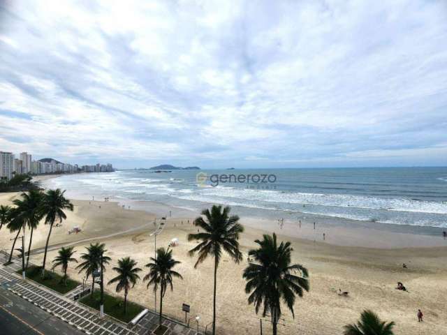 Apartamento a venda na praia das Astúrias, frente ao mar, 03 dormitórios, 02 vagas de garagem