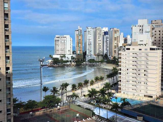 Apartamento para venda na praia das Astúrias, 02 dormitórios, com linda vista para o mar, 02 vagas de garagem e lazer no prédio