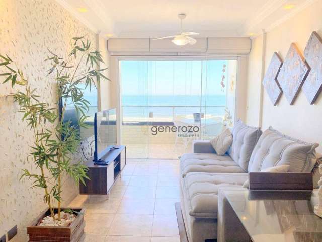 Apartamento de frente à praia das Pitangueiras, 02 dormitórios, 01 vaga